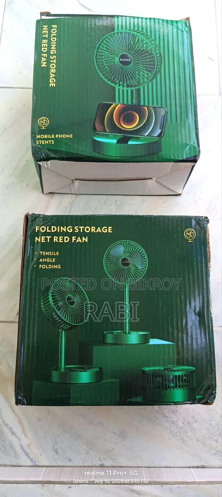 টেলিস্কোপিক রিচার্জেবল ফ্যান