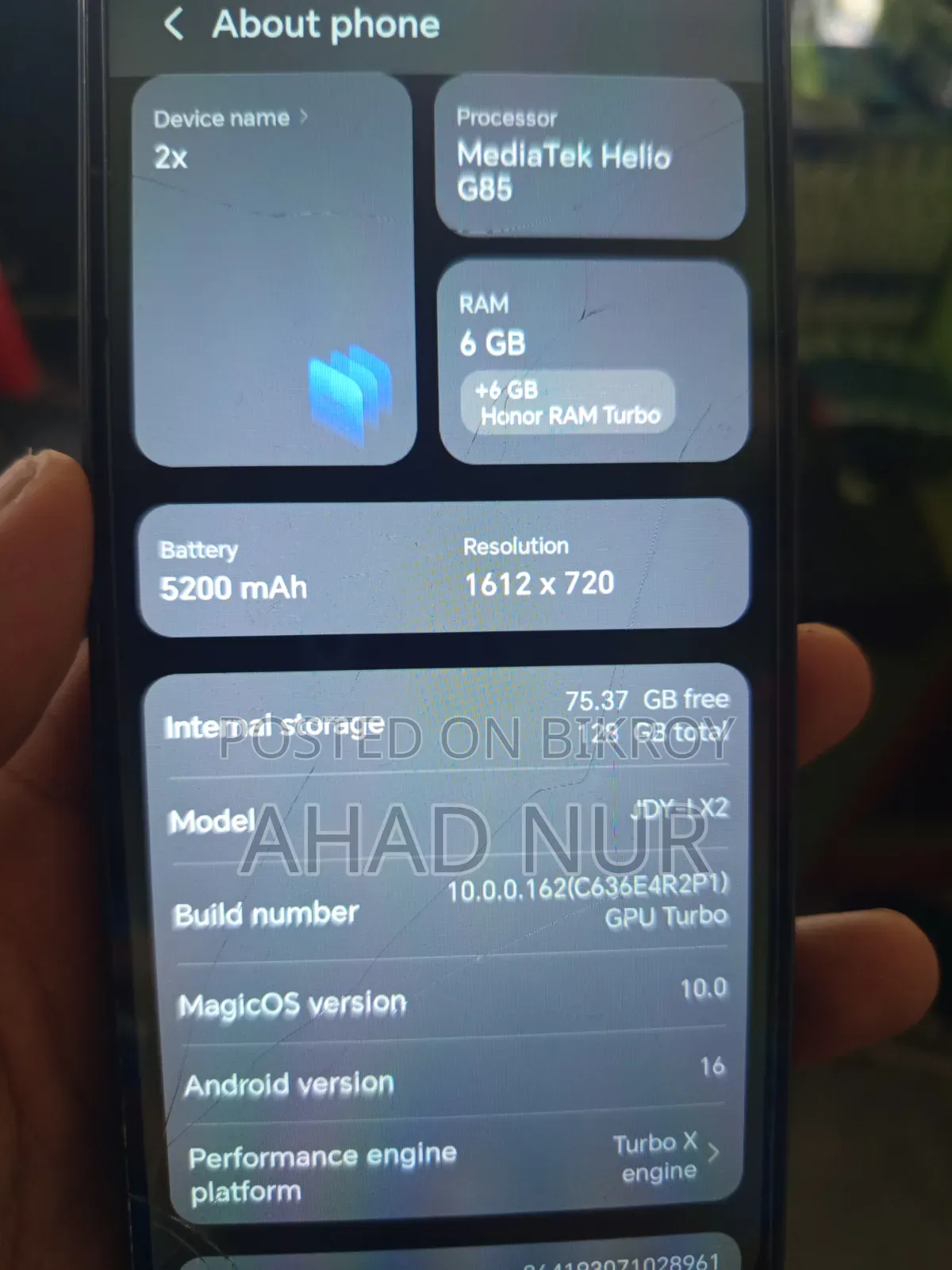 Honor X6b 128 GB Black