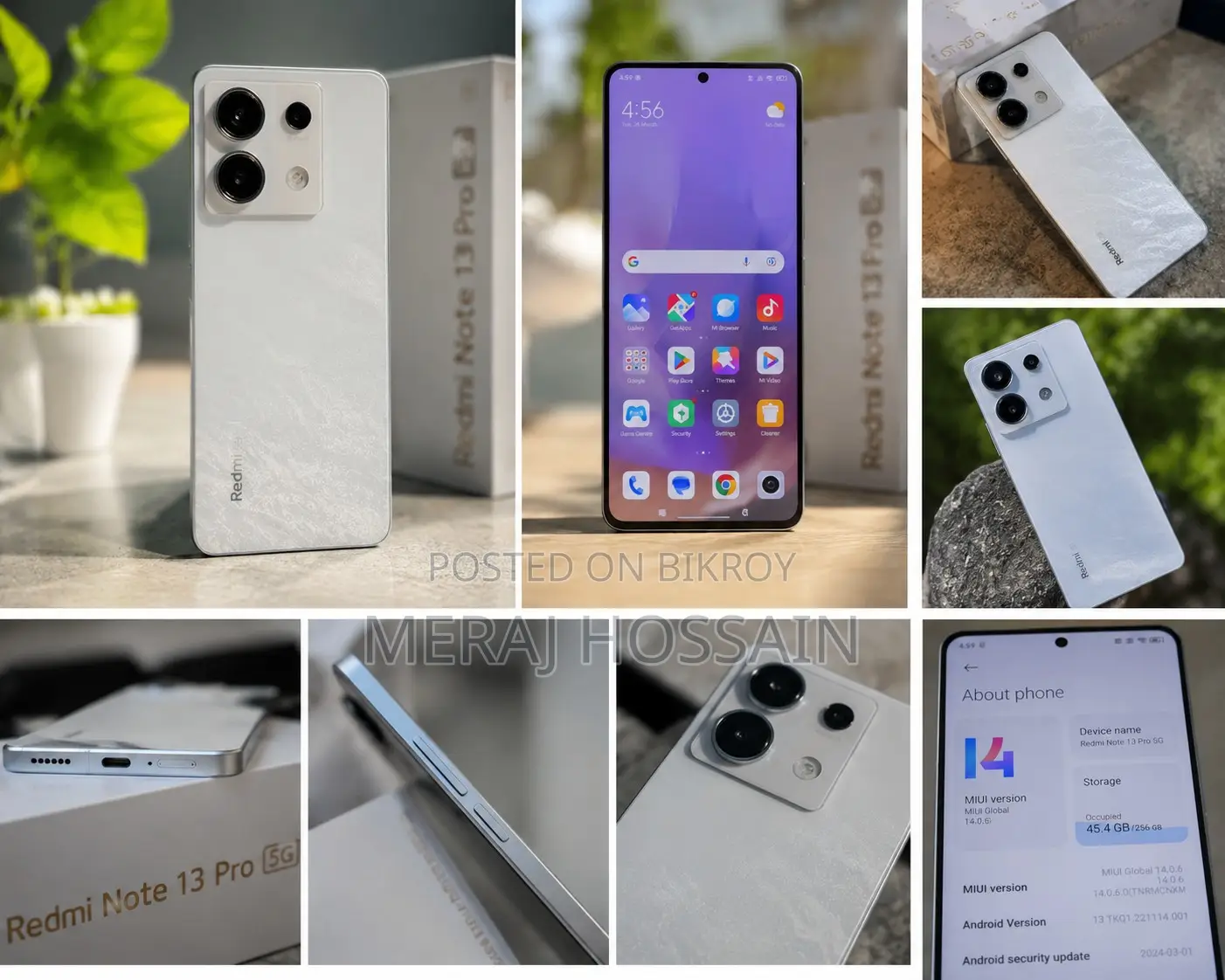 নতুন Xiaomi Redmi Note 13 Pro 5G ২৫৬ জিবি সিলভার