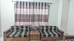 6-Seater Wooden Sofa Set + Tea Table