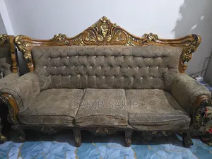 Teak wood Victoria design 3-seater sofa set