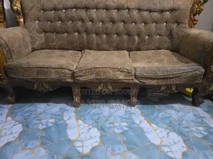 Teak wood Victoria design 3-seater sofa set