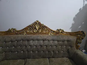 Teak wood Victoria design 3-seater sofa set