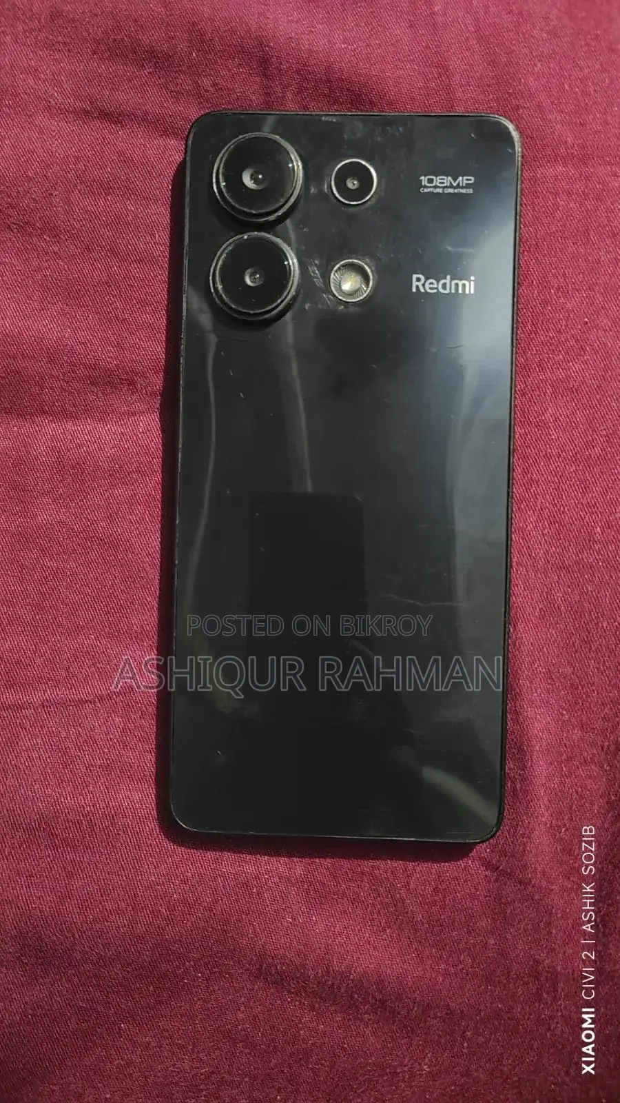 Xiaomi Redmi Note 13 ২৫৬ জিবি ব্ল্যাক