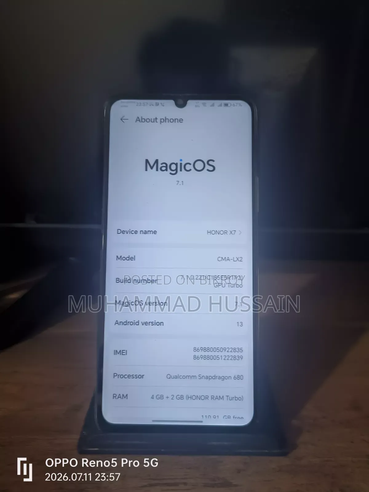 Honor X7 128 GB Gold