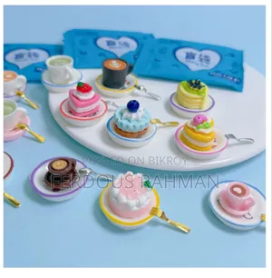 Color: Coffee Cup Cake Blind Bag Random Set With Plate + Fork