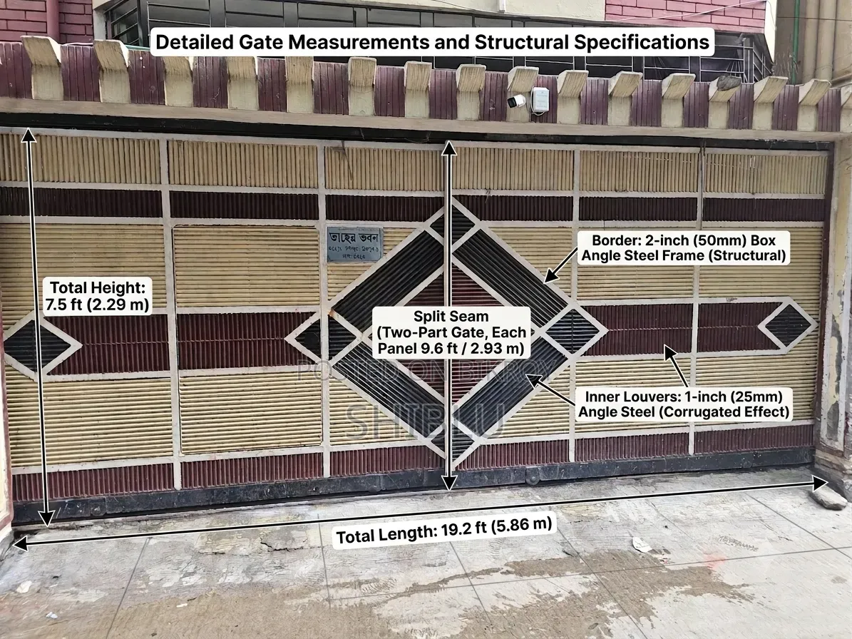 Strong and Large Iron Main Gate for Sale (19.2' X 7.5')
