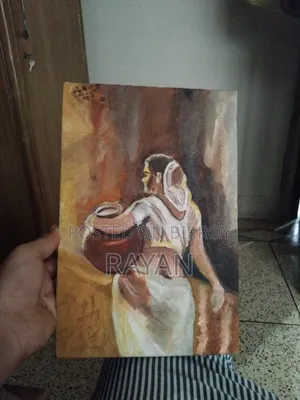 Woman Portrait Acrylic Painting on 12 by 8 Inch Canvas
