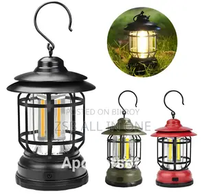 Rechargeable LED Retro Camping Lamp Portable Vintage Lantern