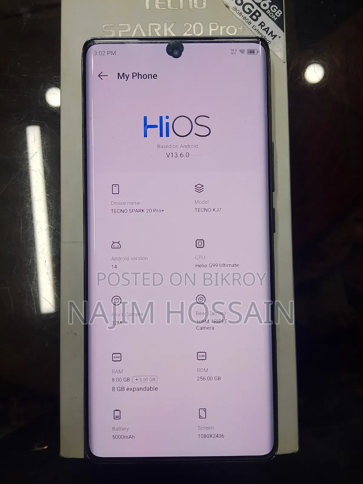 Tecno Spark 20 Pro Plus 256 GB Silver