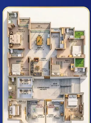 4bdrm Apartment in Exem Sky Palace, Barishal Sadar for Sale