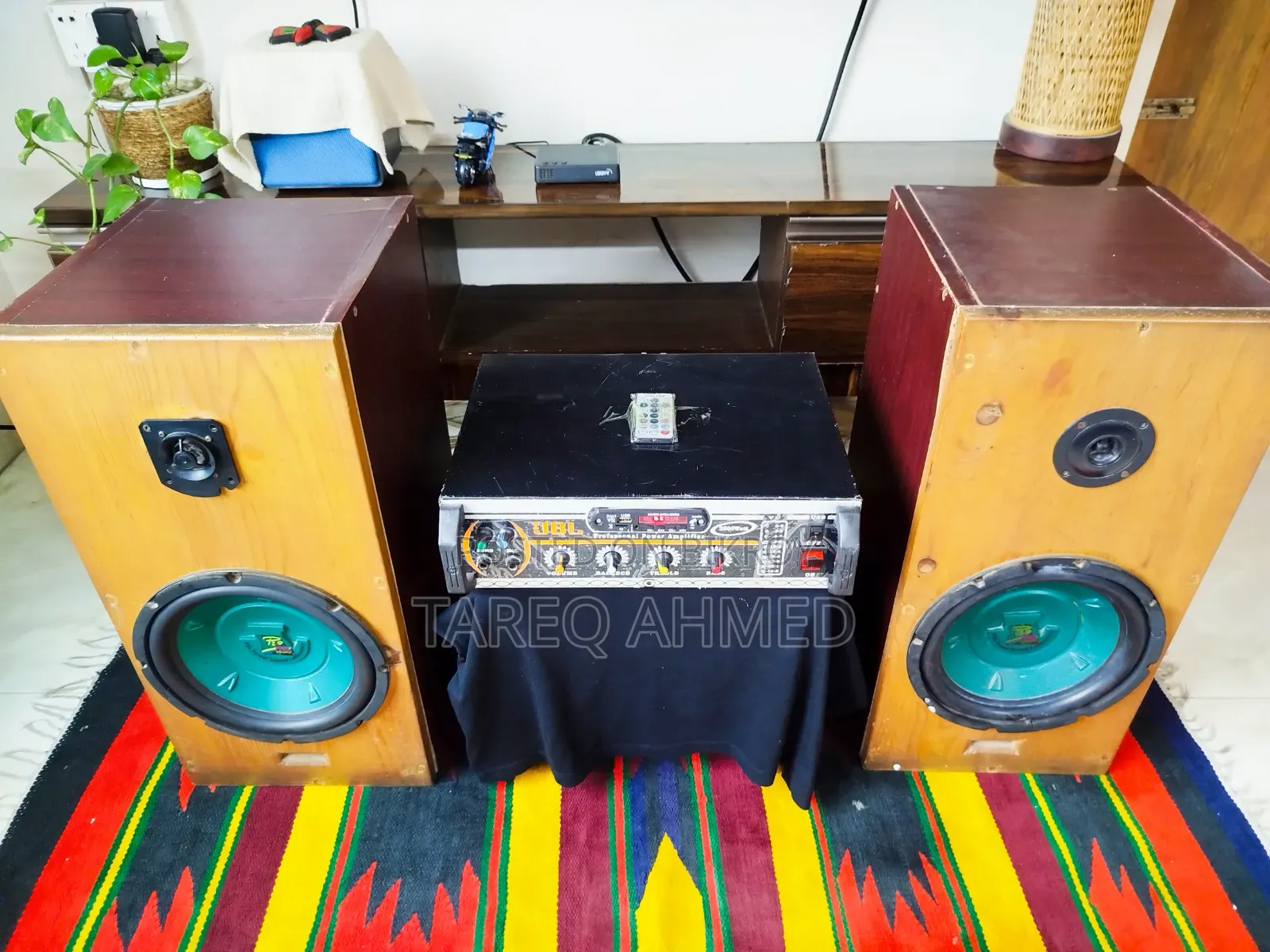Stereo Power Amplifier With 2 Speakers Set (Full Music System)