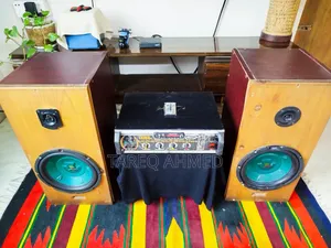 Stereo Power Amplifier With 2 Speakers Set (Full Music System)