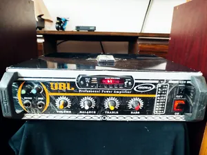 Stereo Power Amplifier With 2 Speakers Set (Full Music System)