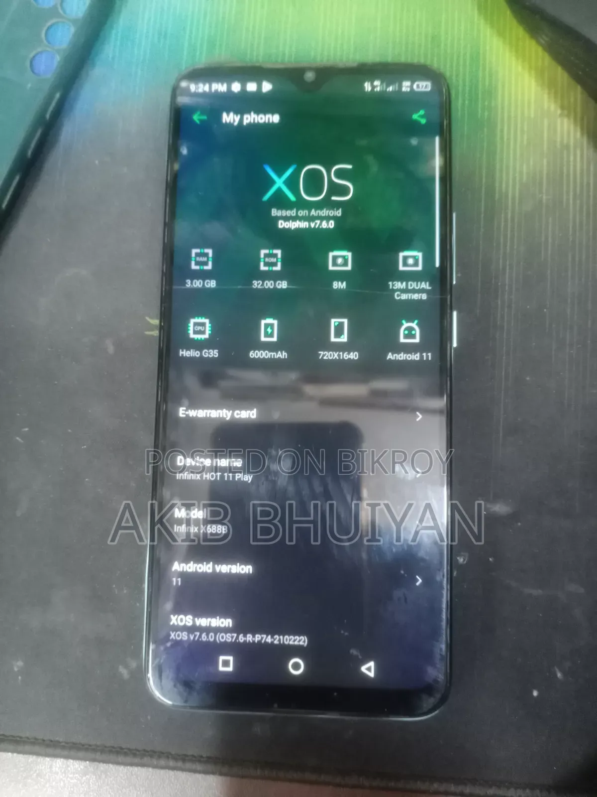 Infinix Hot 11 Play 64 GB Blue