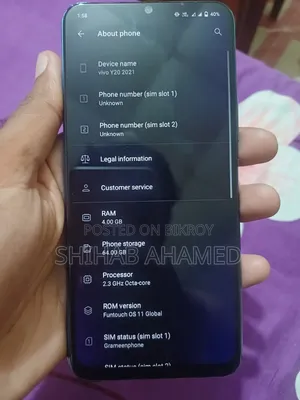 Vivo Y20 64 GB Blue
