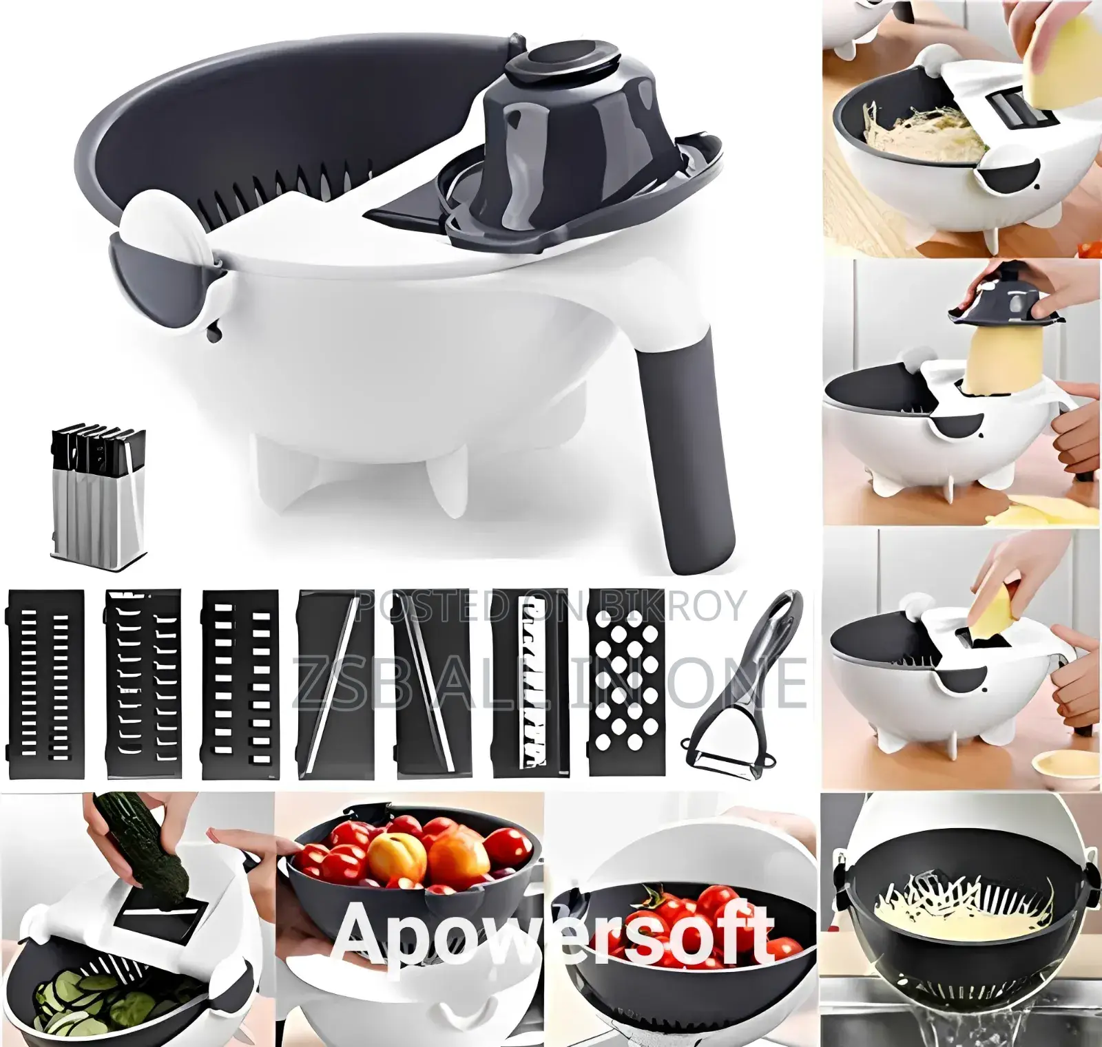 Hand Held Spiralizer 9 in 1