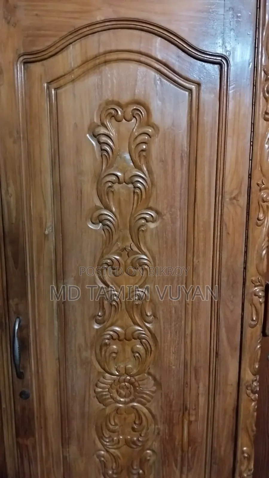 Original Chittagong teak wood almirah for sale.