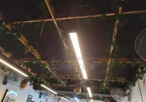 Premium Wooden Ceiling Decor Setup (With Lights Vines)
