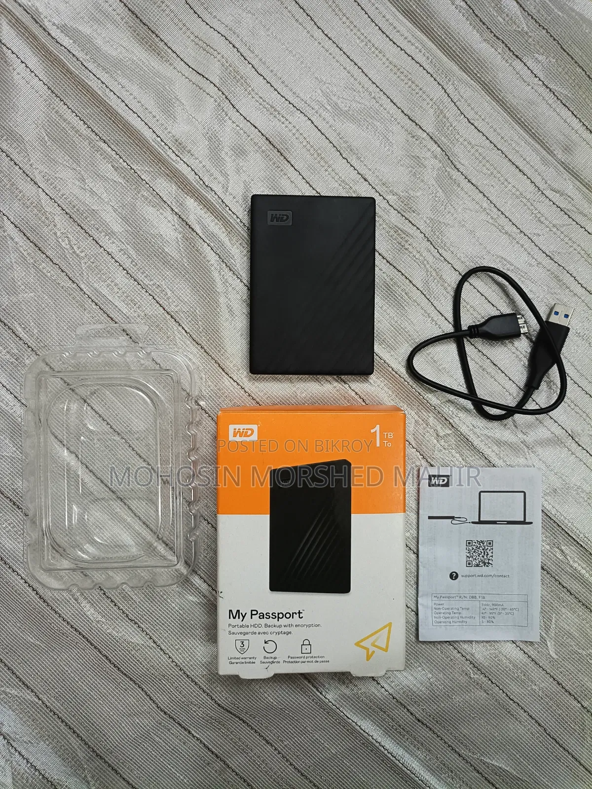 Western Digital My Passport 1TB Portable HDD (Black)