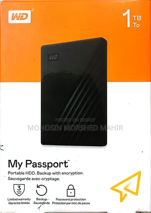 Western Digital My Passport 1TB Portable HDD (Black)