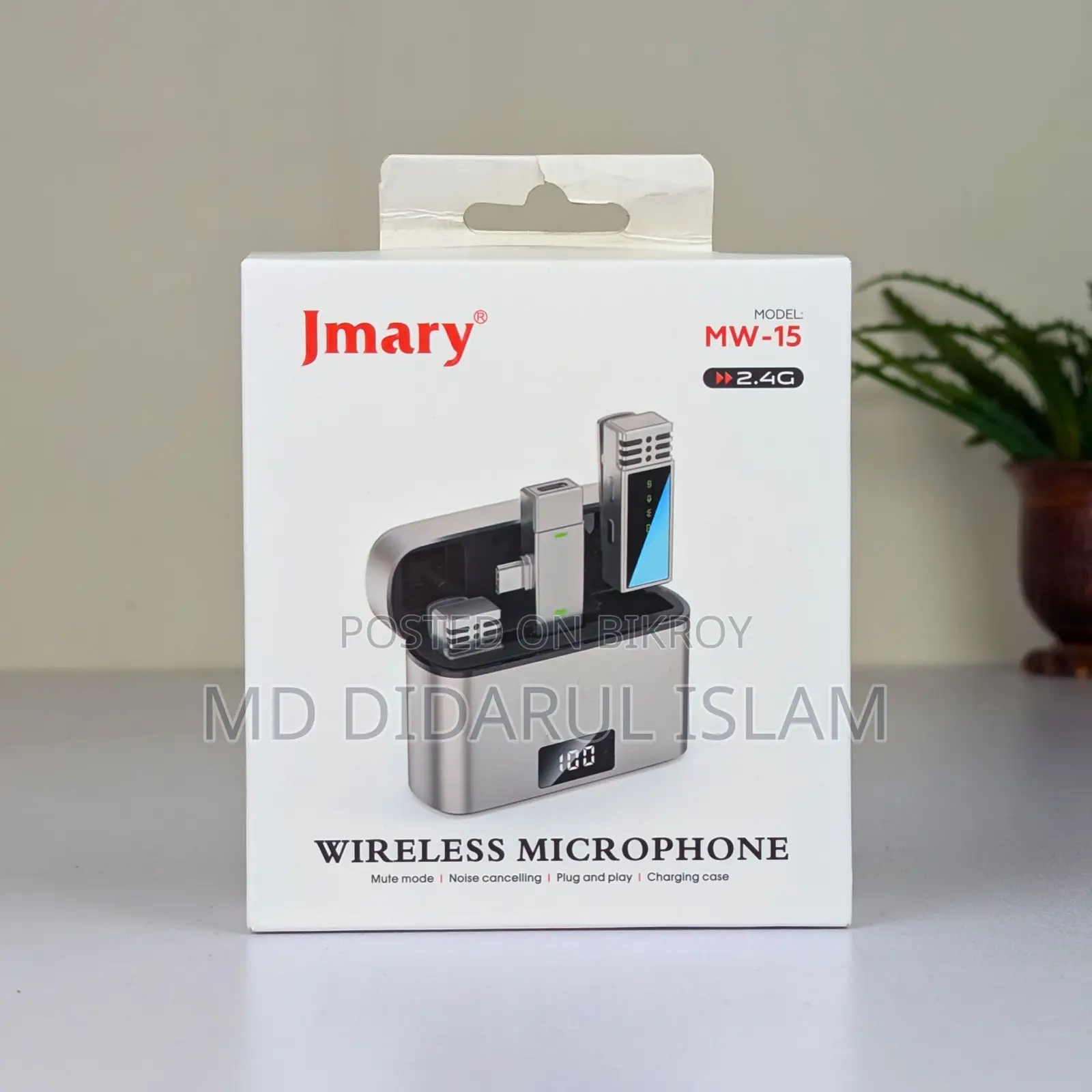 Jmary MW-15 | মোবাইলের জন্য ২.৪জি ওয়্যারলেস মাইক্রোফোন টাইপ-সি
