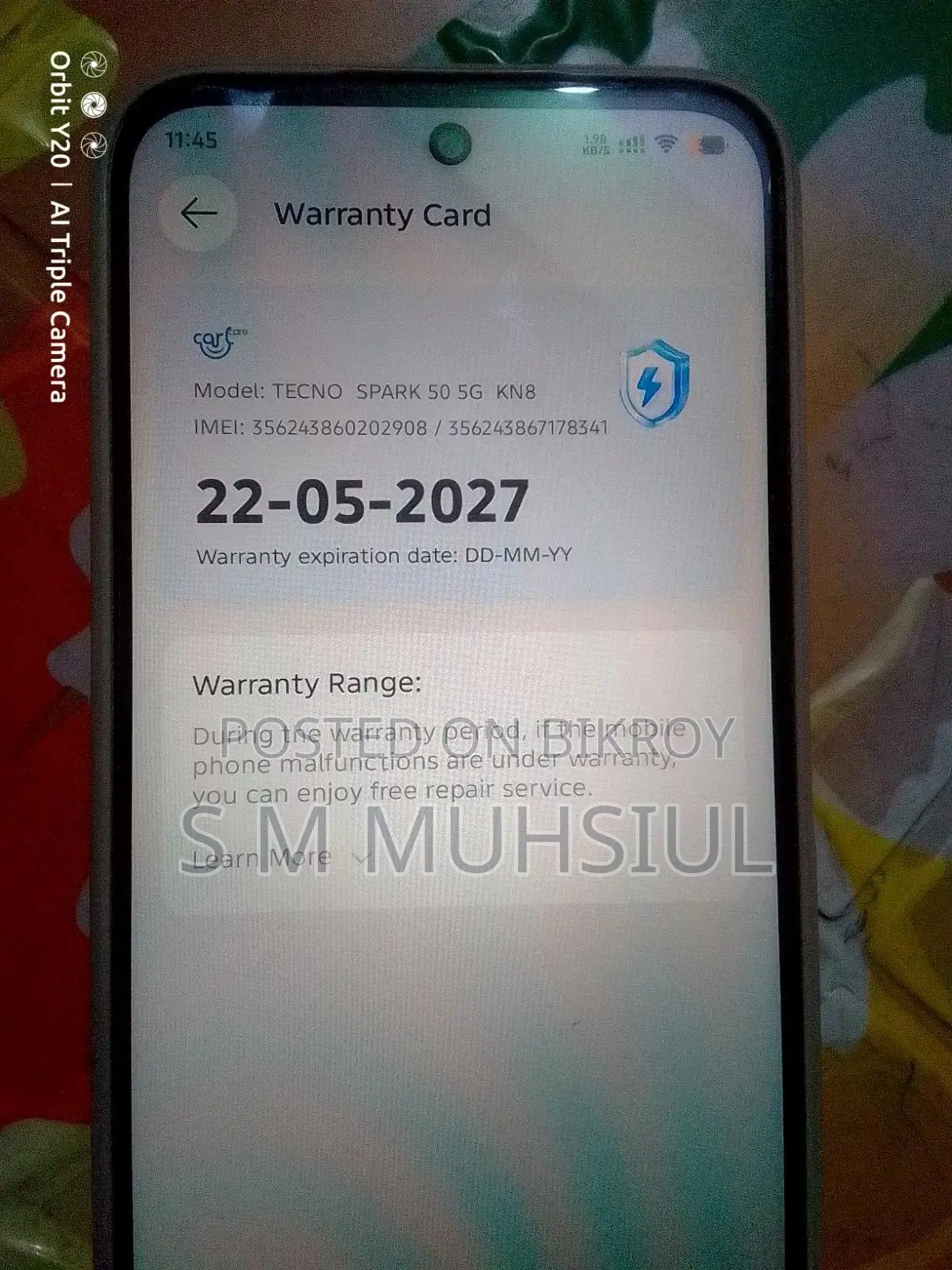 New Tecno Spark 50 128 GB Rose Gold