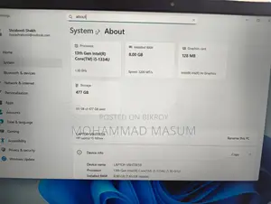 ল্যাপটপ এইচপি ১৫-ডিএ৩০০৭এনআইএ ৮জিবি ইন্টেল কোর আই৫ এসএসডি ৫০০জিবি