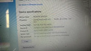 Laptop Toshiba 6GB Intel Pentium HDD 640GB