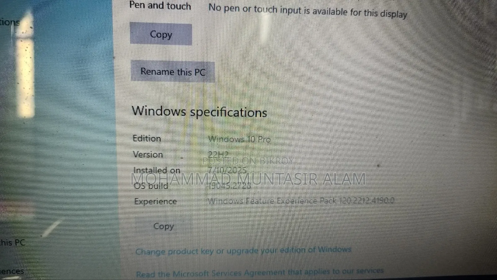 Laptop Toshiba 6GB Intel Pentium HDD 640GB