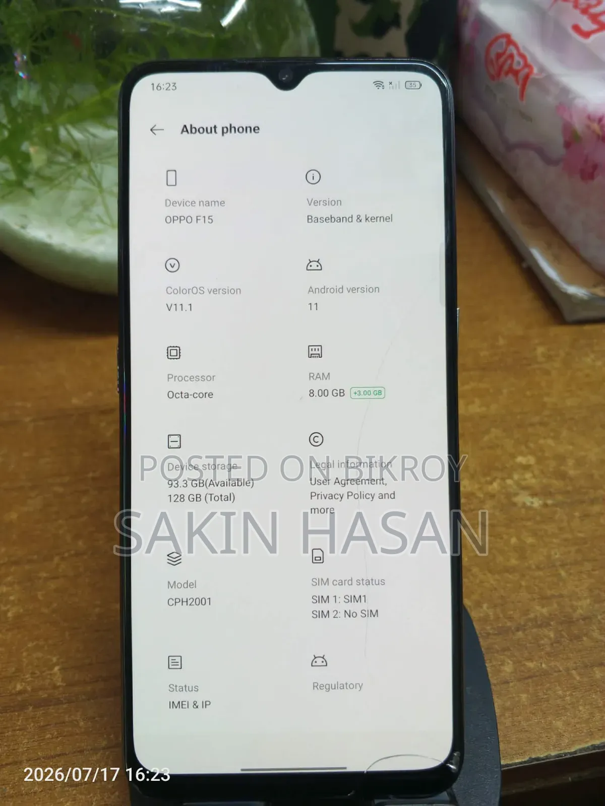 Oppo F15 128 GB Black