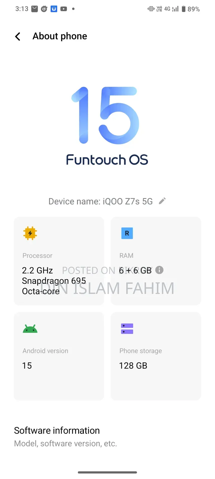 iQOO Z7 5G 128 GB Silver