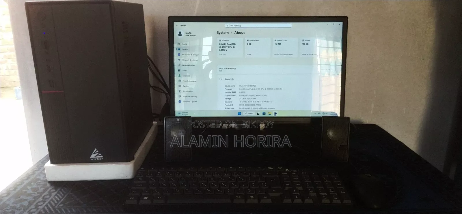 Desktop Computer 8GB Intel Core i5 SSD 128GB
