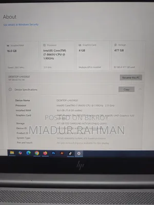 Laptop HP ZBook 15 G6 16GB Intel Core I7 SSD 512GB