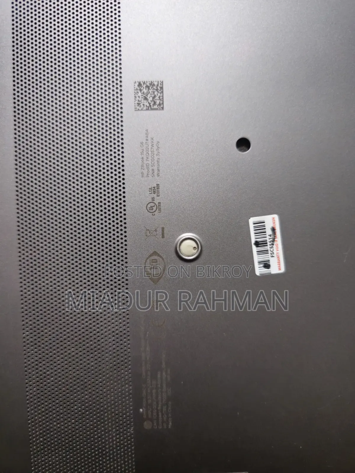 Laptop HP ZBook 15 G6 16GB Intel Core I7 SSD 512GB