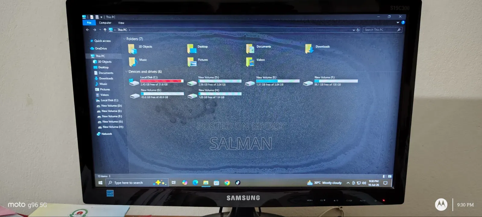 19" Samsung LED Monitor