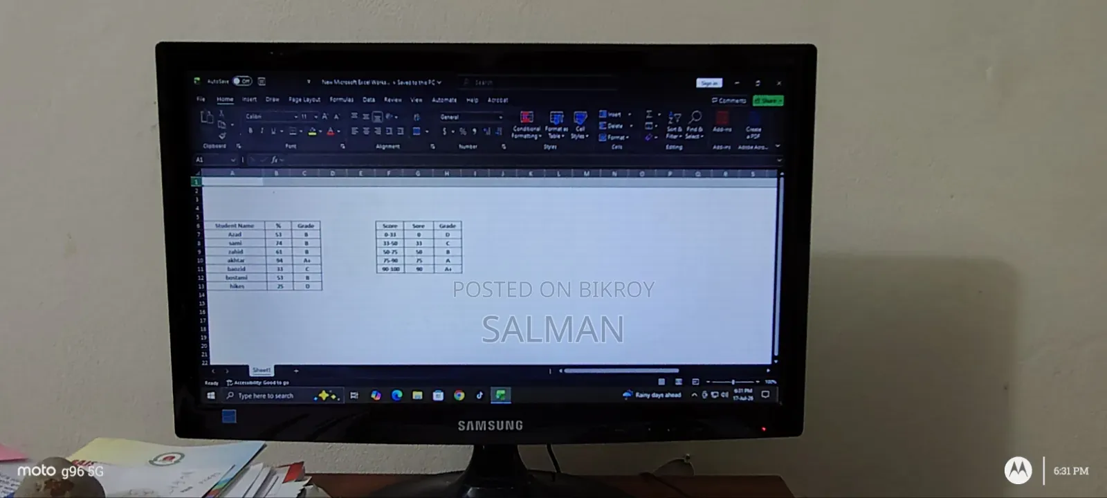 19" Samsung LED Monitor