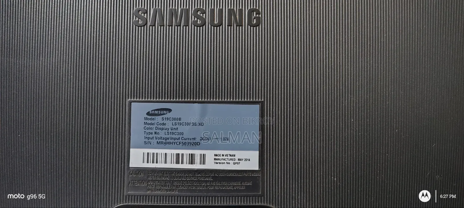 19" Samsung LED Monitor