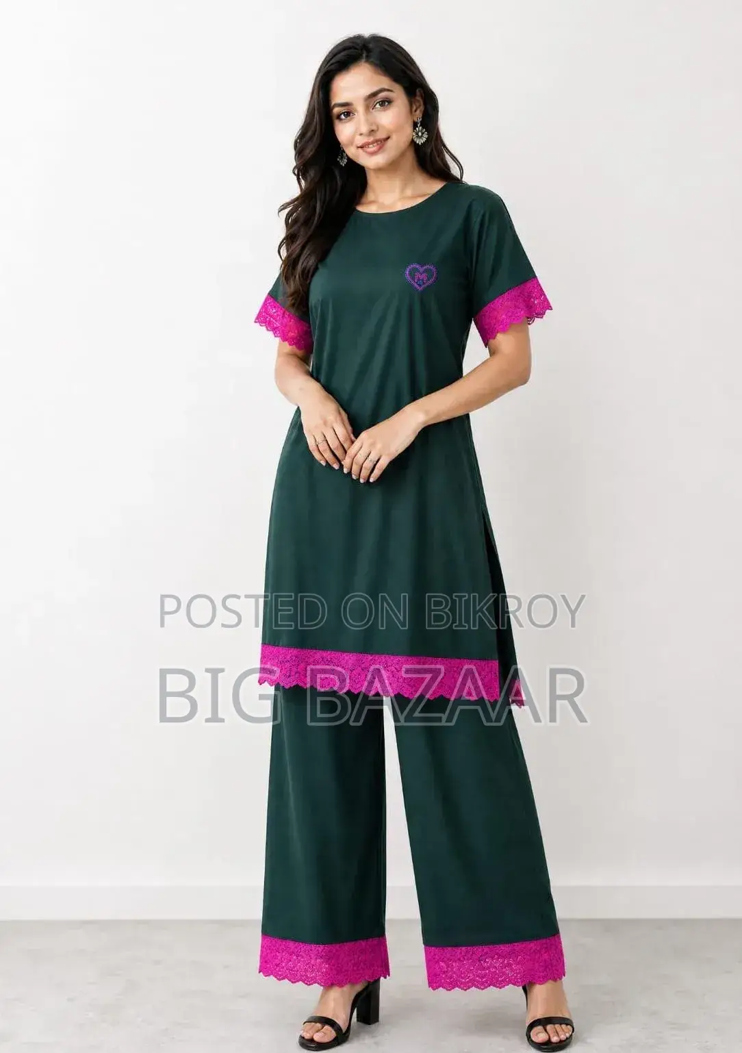 লেডিস লং টি-শার্ট এবং প্যান্ট সেট