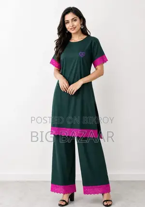 লেডিস লং টি-শার্ট এবং প্যান্ট সেট