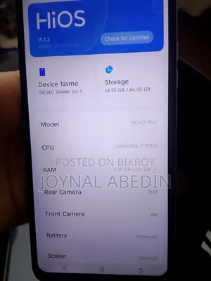 Tecno Spark Go 3 64 GB White