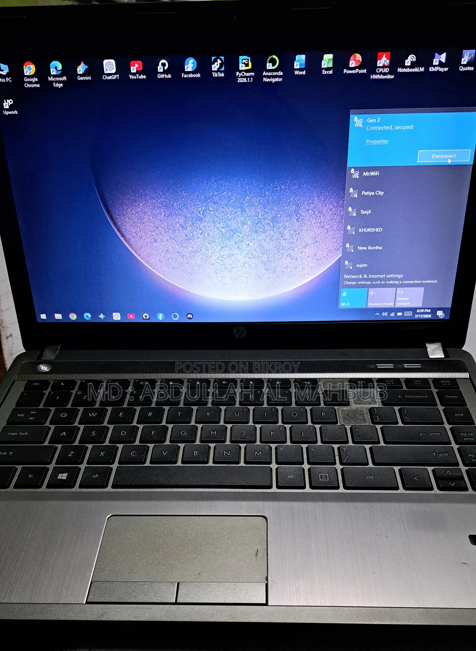 Laptop HP ProBook 4540S 8GB Intel Core I5 HDD+SSD 128GB
