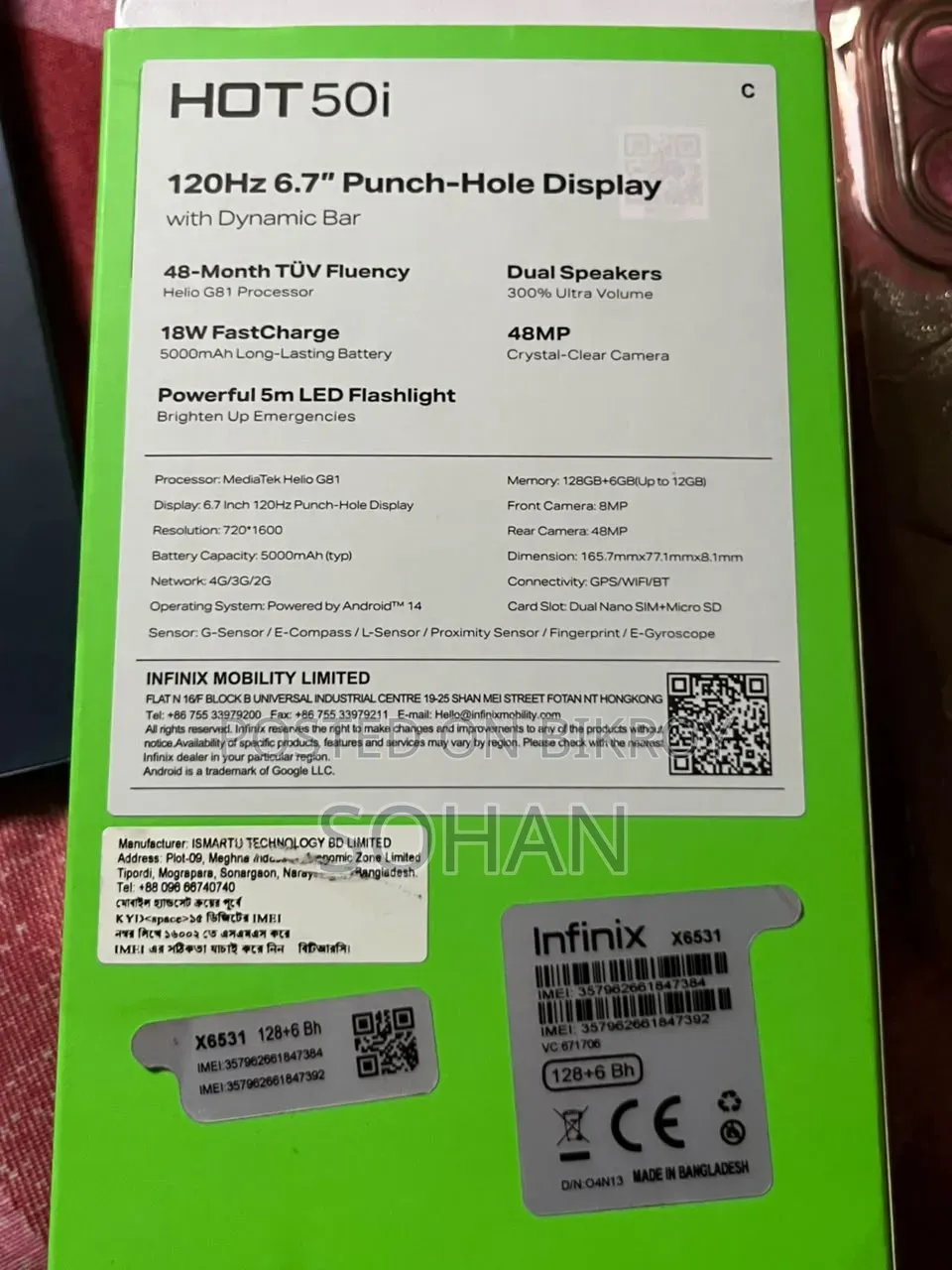 Infinix Hot 50i 128 GB Black