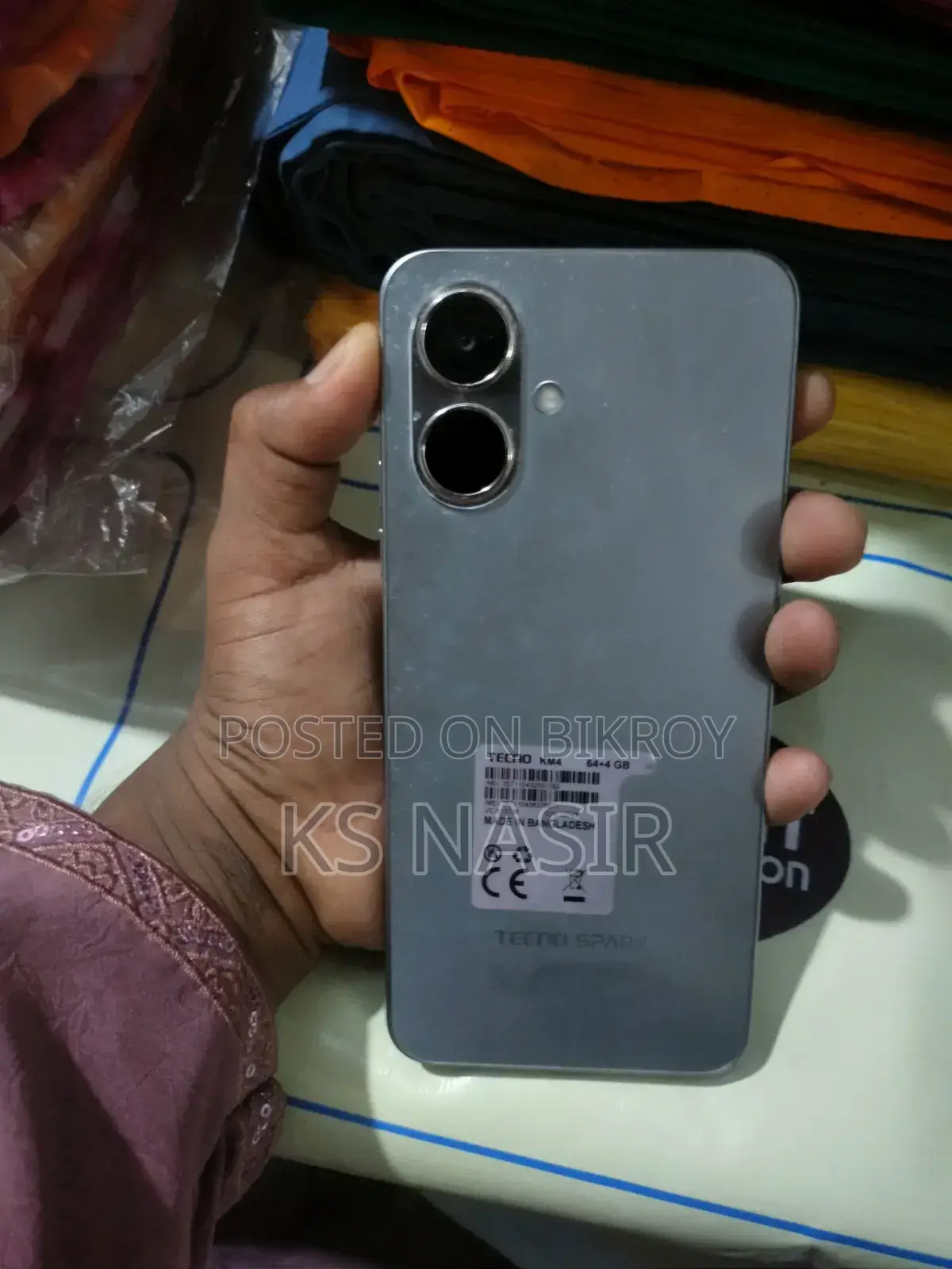 নতুন টেকনো স্পার্ক গো ৬৪ জিবি সিলভার