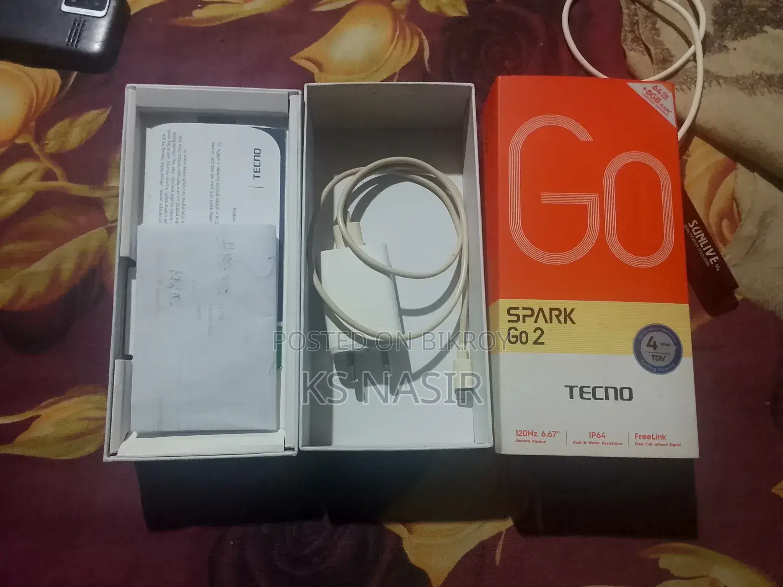 নতুন টেকনো স্পার্ক গো ৬৪ জিবি সিলভার