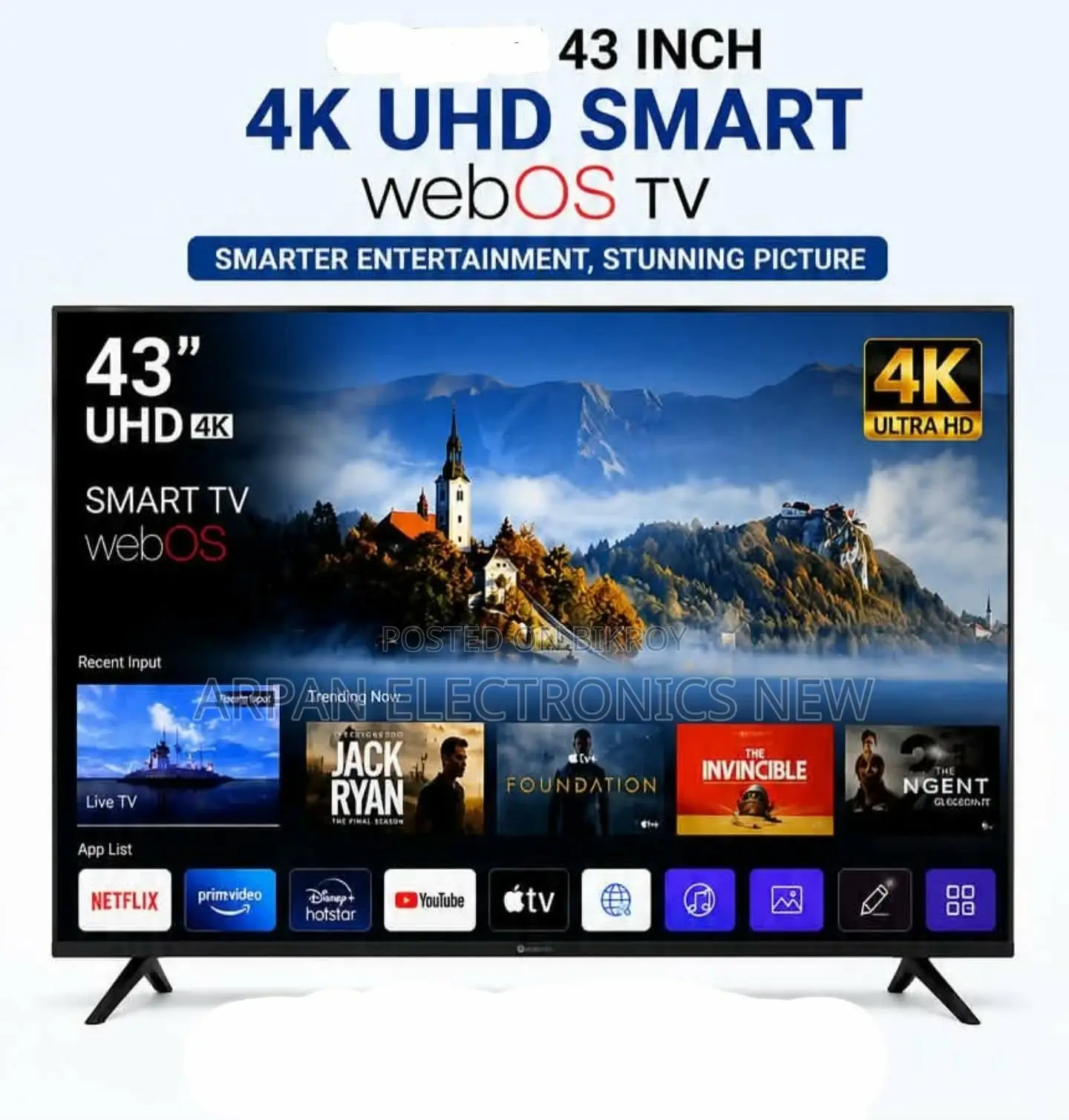 Technology Sony Plus 43" Inch UHD Android Smart TV