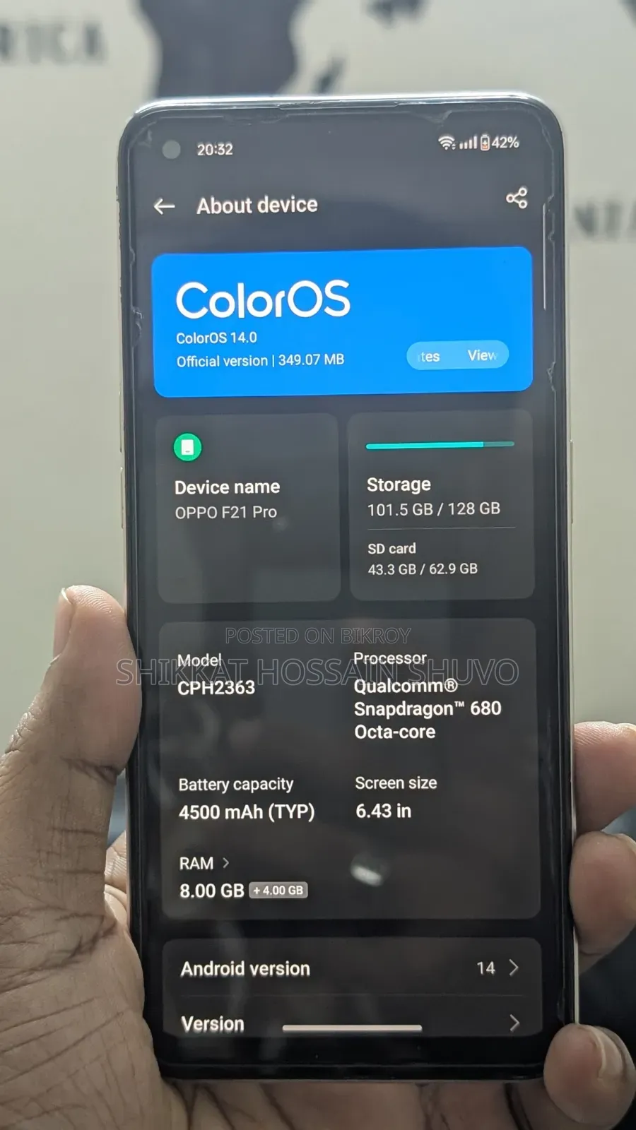 Oppo F21 Pro 128 GB Orange