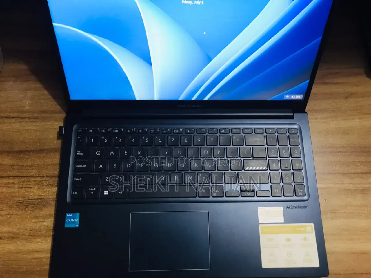 ল্যাপটপ ASUS 8GB Intel Core I3 SSD 512GB