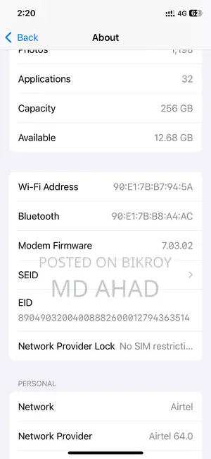 Apple iPhone XS ২৫৬ জিবি ব্ল্যাক