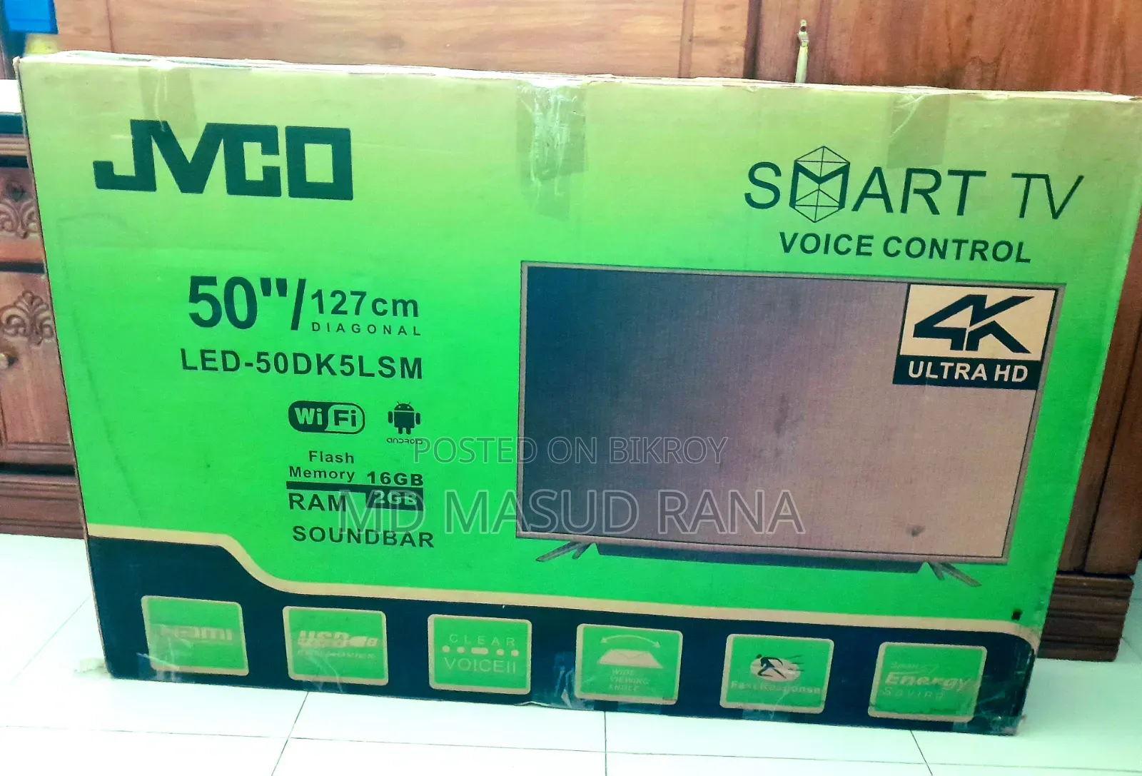 JVCO 50" Ultra HD SmartTV With Soundbar (LED-50DK5LSM) - Urgent Sale